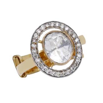 Zhal Polki Diamond Gold Ring